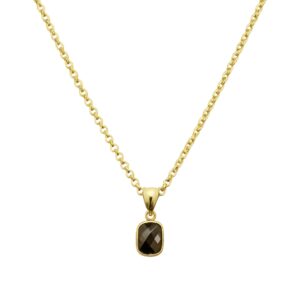 Gece Işıltısı – Siyah Taşlı Kolye